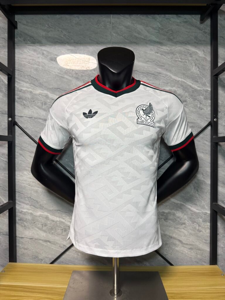 Camiseta blanca Mexico Mundial 2026 segunda equipacion versión