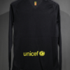 Camiseta negra FC Barcelona manga larga 2011-2012 dorsal