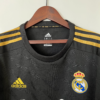 Camiseta negra Real Madrid manga larga 2011-2012 cuello