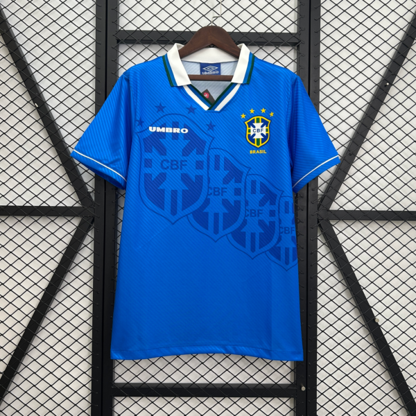 Camiseta retro Brasil 1993-1994 Azul