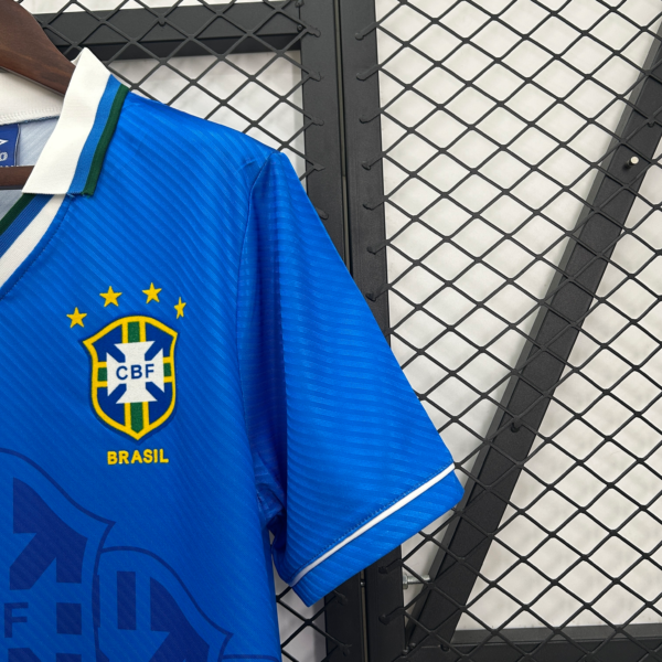 Camiseta retro Brasil 1993-1994 Azul manga