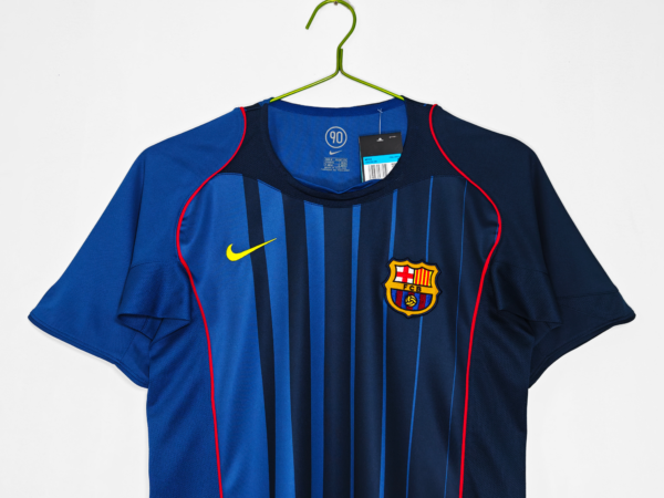 Camiseta retro FC Barcelona azul 2004-2005 cuello