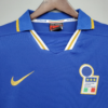 Camiseta retro Italia 1996 Azul cuello