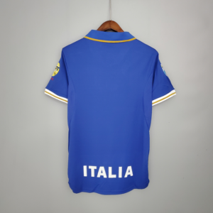 Camiseta retro Italia 1996 Azul dorsal