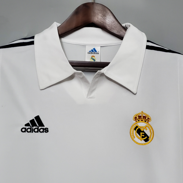 Camiseta retro Raúl Real Madrid 2002 manga larga cuello