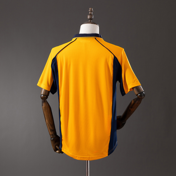 Camiseta retro amarillo Liverpool 2000-2001 dorsal