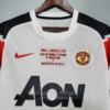 Camiseta retro blanca Manchester United 2010-2011 cuello