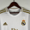 Camiseta retro blanca Real Madrid manga larga 2019-2020 cuello
