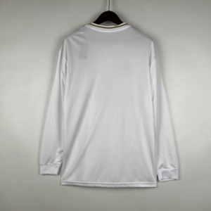 Camiseta retro blanca Real Madrid manga larga 2019-2020 dorsal