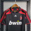 Camiseta retro negra AC Milan 2007-2008 cuello