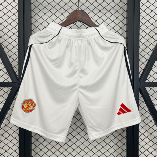Pantalon Corto Blanco Manchester United 2025-2026
