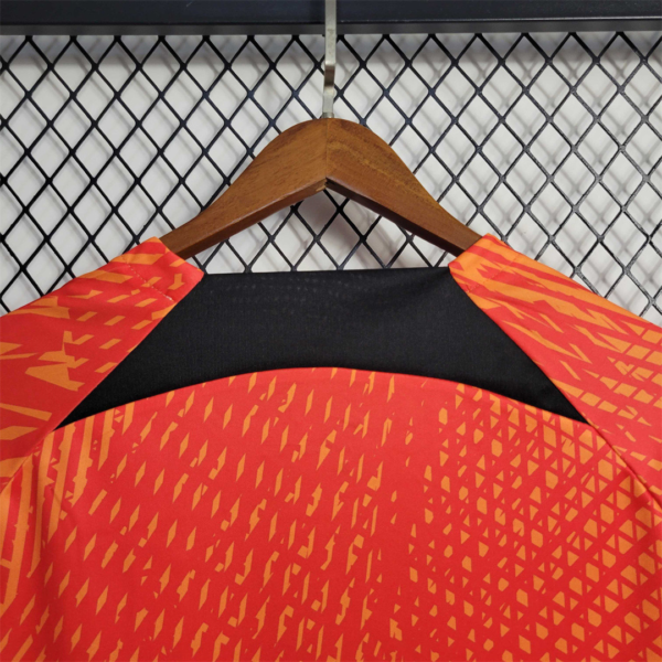 Camiseta Atletico Madrid Naranja 2022-2023 cuello posterior