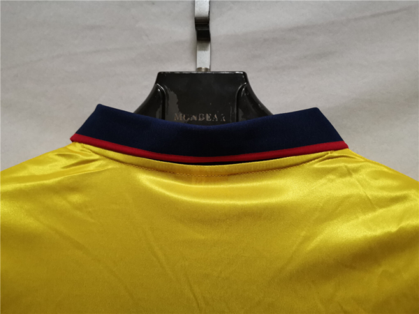 Camiseta Retro Arsenal 1997-1998 Amarillo cuello posterior