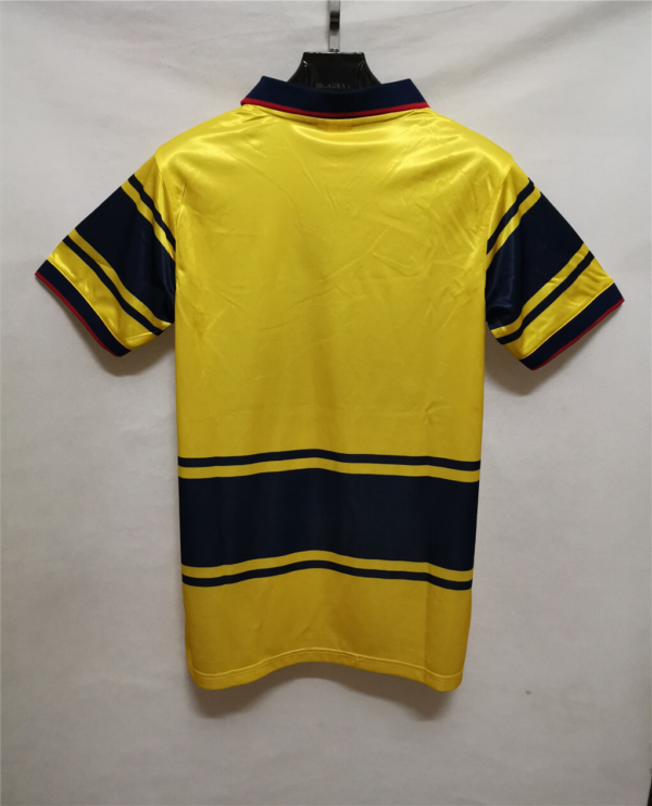 Camiseta Retro Arsenal 1997-1998 Amarillo dorsal