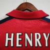 Camiseta Retro Arsenal 2000-2001 Henry cuello posterior