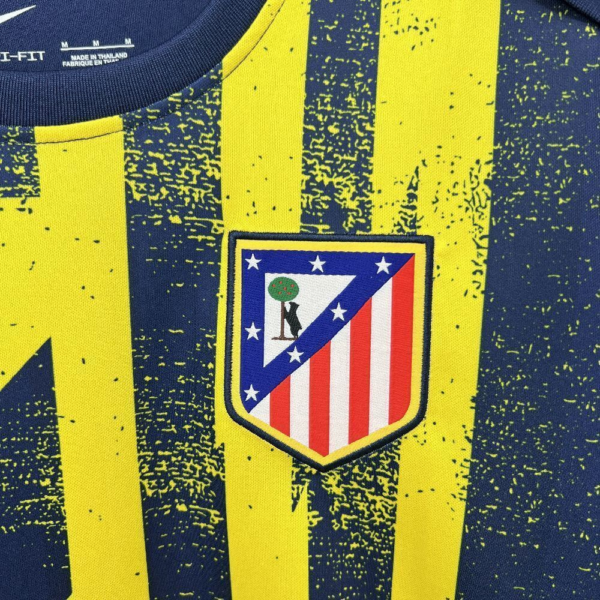 Nueva Camiseta Atletico Madrid 2025-2026 Amarilla escudo