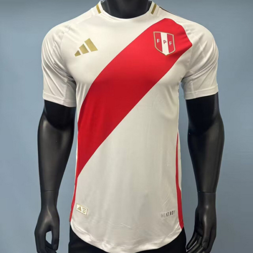 Camiseta Peru roja-blanca 2024-2025