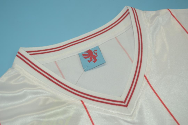Camiseta Retro Aston Villa blanco 1982 cuello