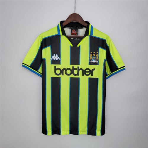 Camiseta Retro Manchester City amarillo/negro 1998-1999