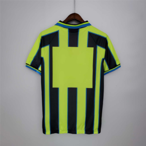 Camiseta Retro Manchester City amarillo/negro 1998-1999 dorsal