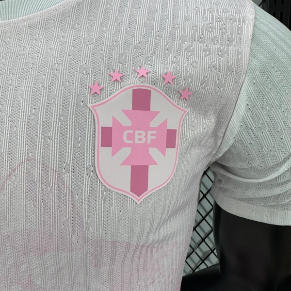 Camiseta seleccion Brasil rosa 2025-2026 escudo