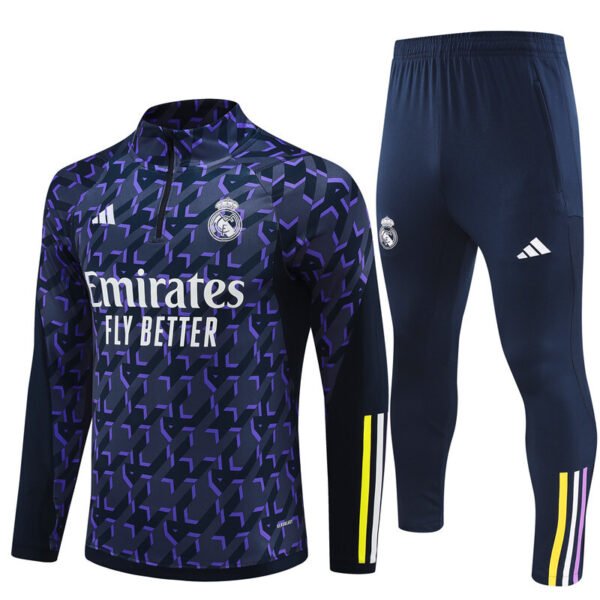 Conjunto Azul chandal niño-adulto Pixselado Real Madrid 2023-2024