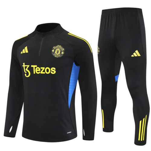 Conjunto Chandal niño-adulto Negro Manchester United 2025-2026