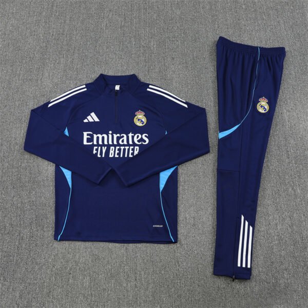 Conjunto chandal Azul niño/adulto Real Madrid 2025-2026 versión Fan