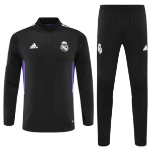 Conjunto chandal niño/adulto Negro Real Madrid 2022-2023 versión Fan