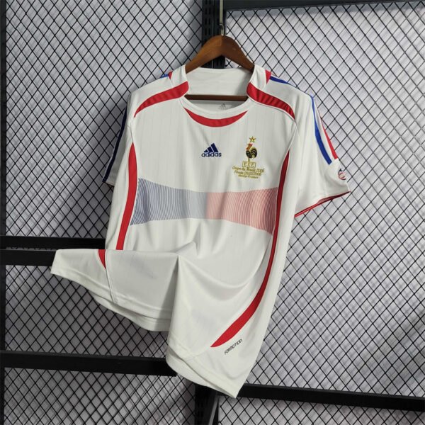 Camiseta Blanca Retro Francia 2006 lateral
