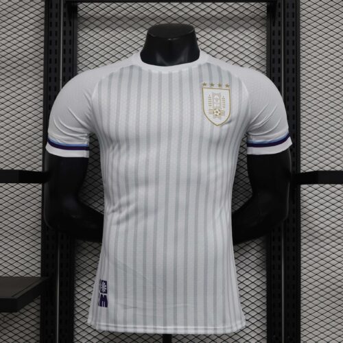 Camiseta Blanca rayada Uruguay 2024