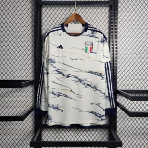 Camiseta Italia Chiesa 2023 Blanco Manga larga