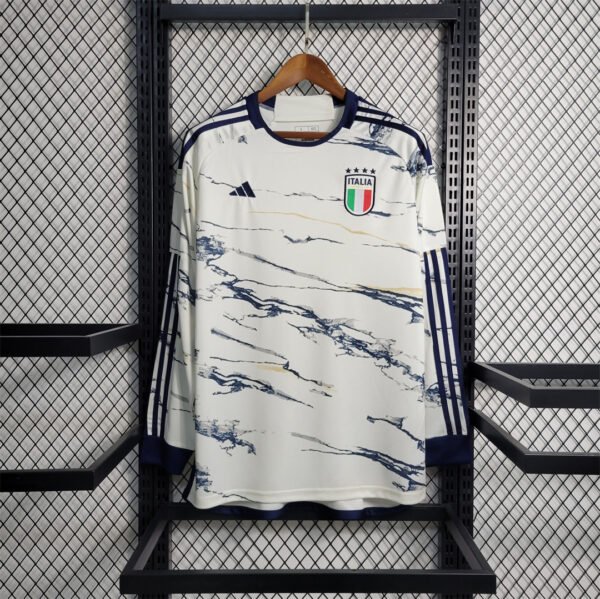Camiseta Italia Chiesa 2023 Blanco Manga larga
