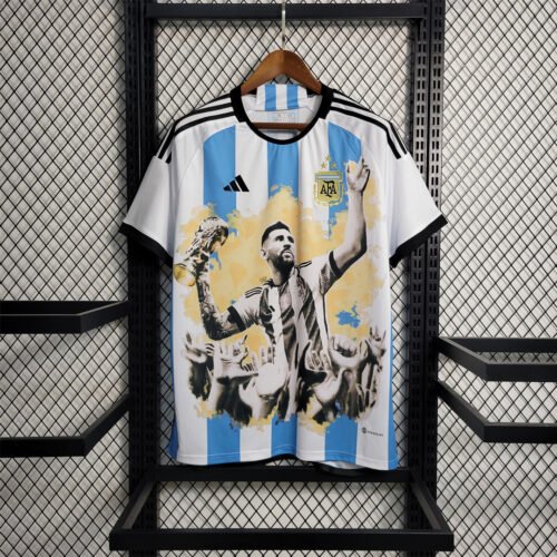 Camiseta Messi 2023 Campeon Mundial.