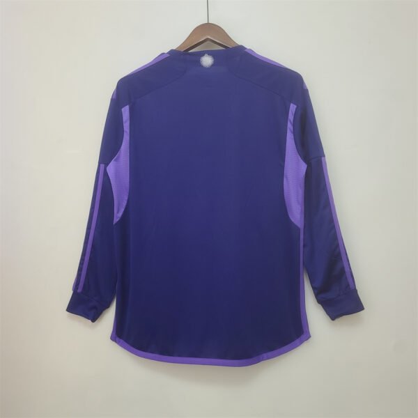 Camiseta Morada Argentina 2022 Manga Larga dorsal