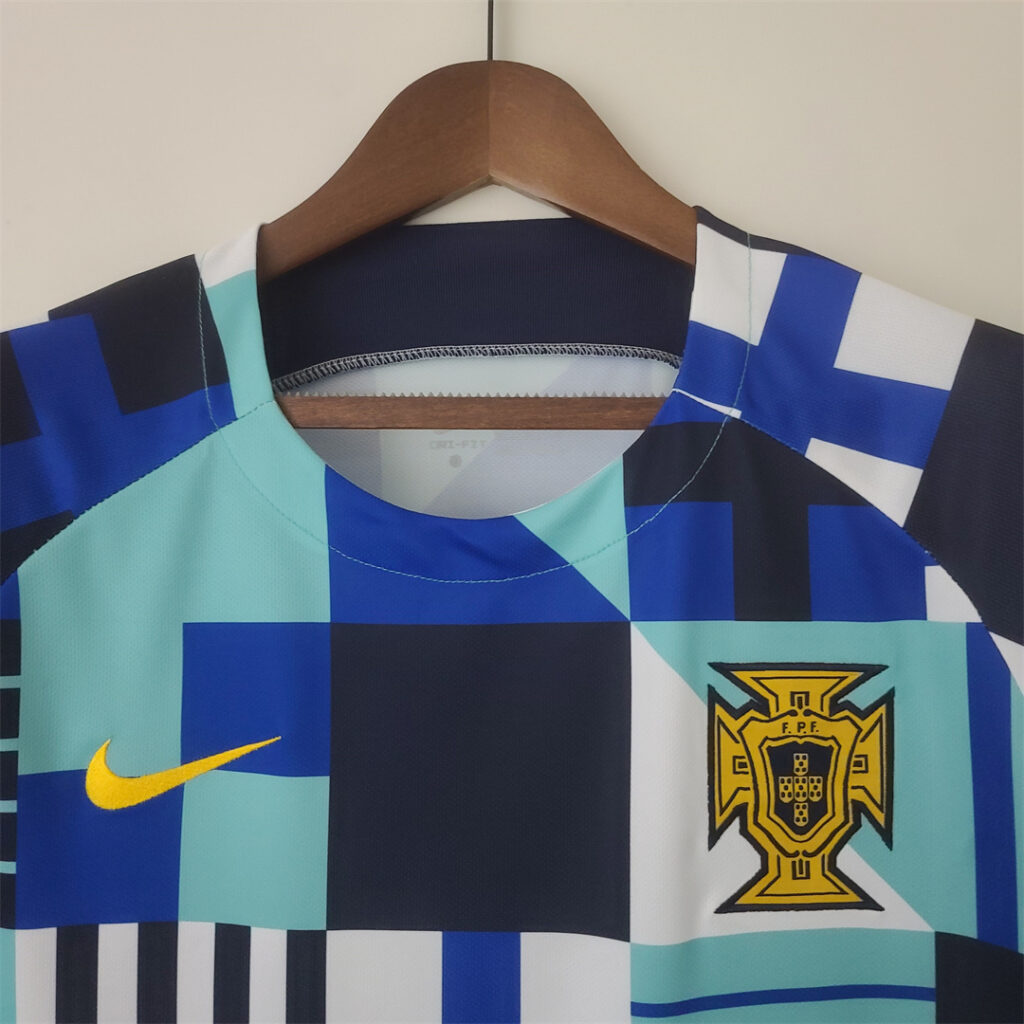Camiseta Portugal 2022 Azul cuello