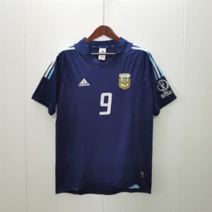Camiseta Retro Argentina Batistuta 2002 Azul