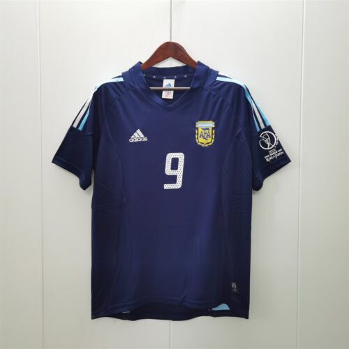 Camiseta Retro Argentina Batistuta 2002 Azul