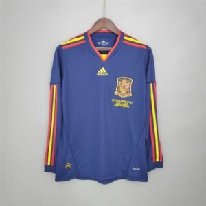 Camiseta Retro España Campeon 2010 Azul Manga Larga