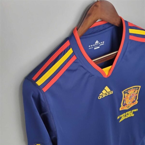 Camiseta Retro España Campeon 2010 Azul Manga Larga hombro