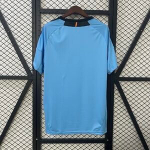 Camiseta Retro España Iniesta 2012 Azul dorsal