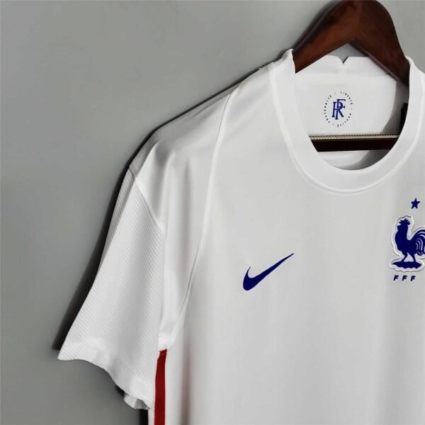Camiseta Retro Francia 2020 blanca hombro