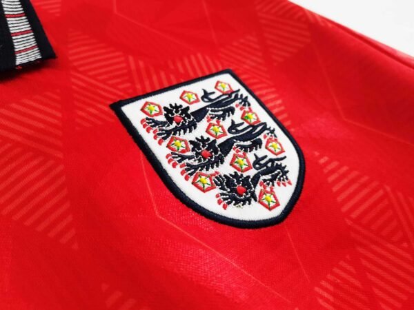 Camiseta Retro Inglaterra Rojo 1990 Nazario escudo