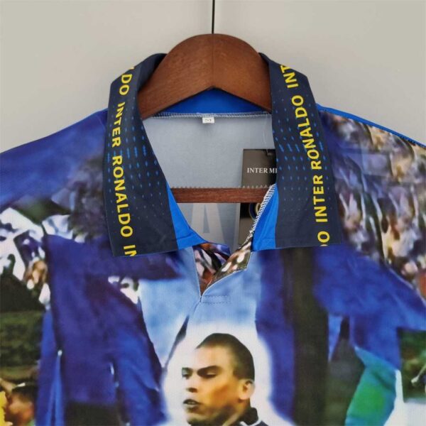Camiseta Retro Inter Milan 1997-1998 Ronaldo cuello