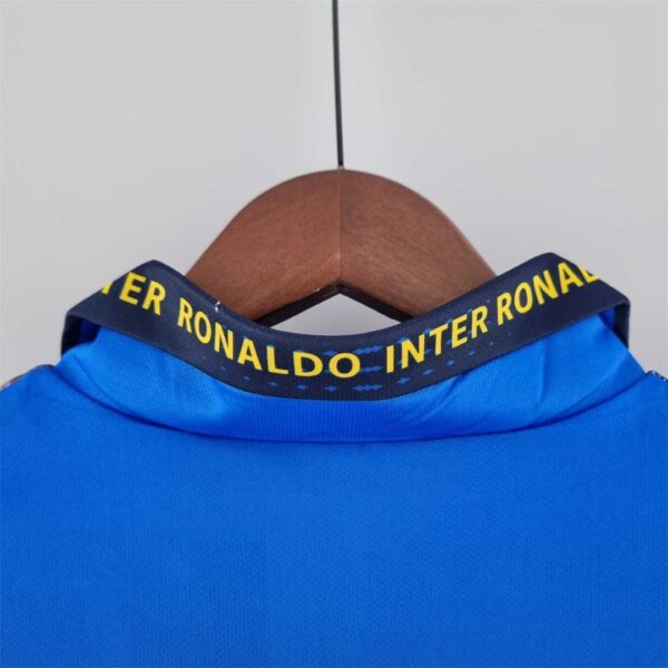 Camiseta Retro Inter Milan 1997-1998 Ronaldo cuello.