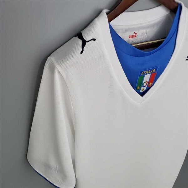 Camiseta Retro Italia 2006 Blanco hombro