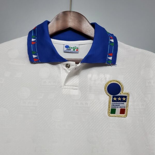 Camiseta Retro Italia Blanco 1994 Baggio pecho
