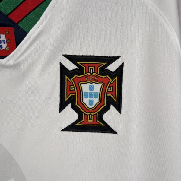 Camiseta Retro Portugal Blanco 1996-1997 Figo escudo
