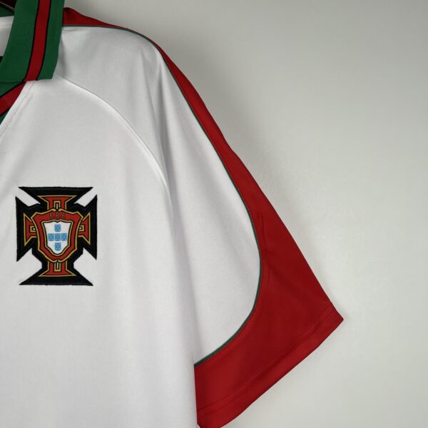 Camiseta Retro Portugal Blanco 1996-1997 Figo manga