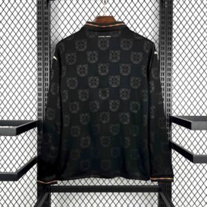 Camiseta negra Portugal 2026 manga larga dorsal